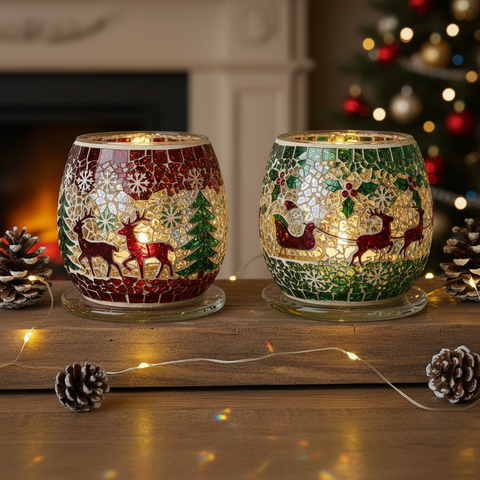 Glass Mosaic Candle Holder 聖誕馬賽克燭台工作坊